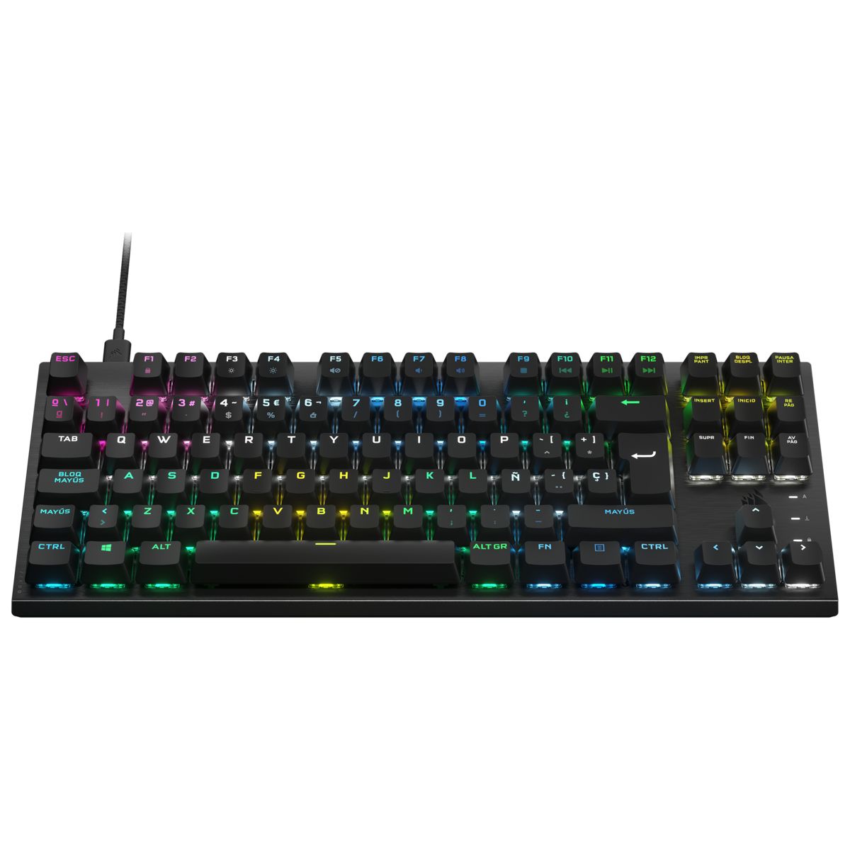 CH-911D01A-ES - Teclado Gaming Corsair K60 Pro TKL Optomecnico RGB QWERTY 88 Teclas Antifantasma USB-A Negro (CH-911D01A-ES)