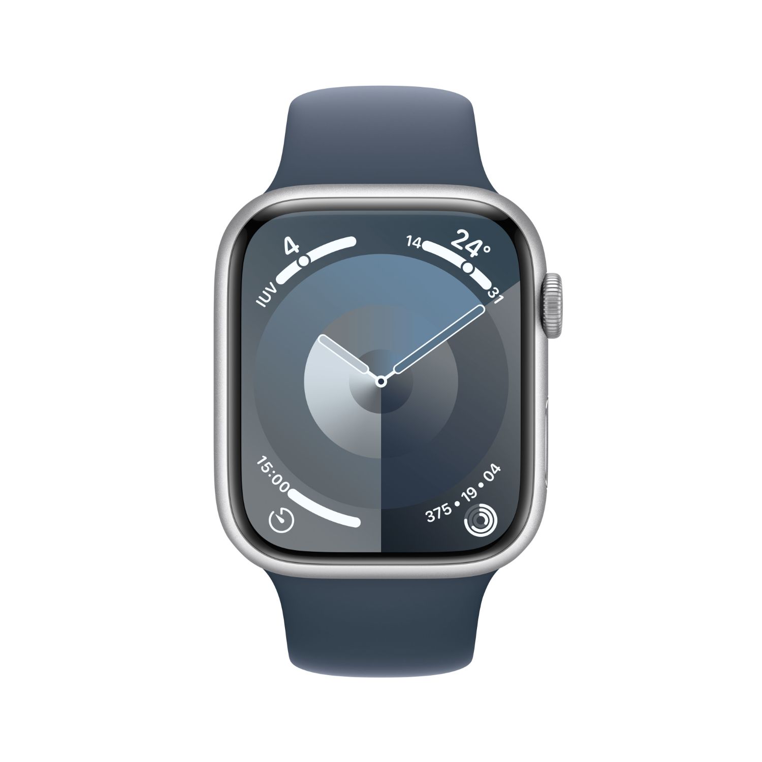 MR9D3QL/A - Apple Watch S9 GPS 45mm Tctil Digital NFC WiFi 4 Bluetooth 5.3 Caja Aluminio Plata Correa S/M Azul IP6X watchOS 10 (MR9D3QL/A)