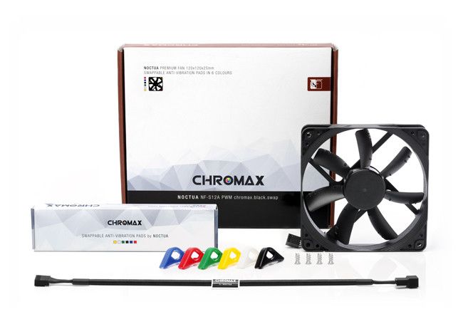 NF-S12A PWM CH.BK.S - Ventilador Noctua Chromax.black.swap 120mm (NF-S12A PWM CH.BK.S)