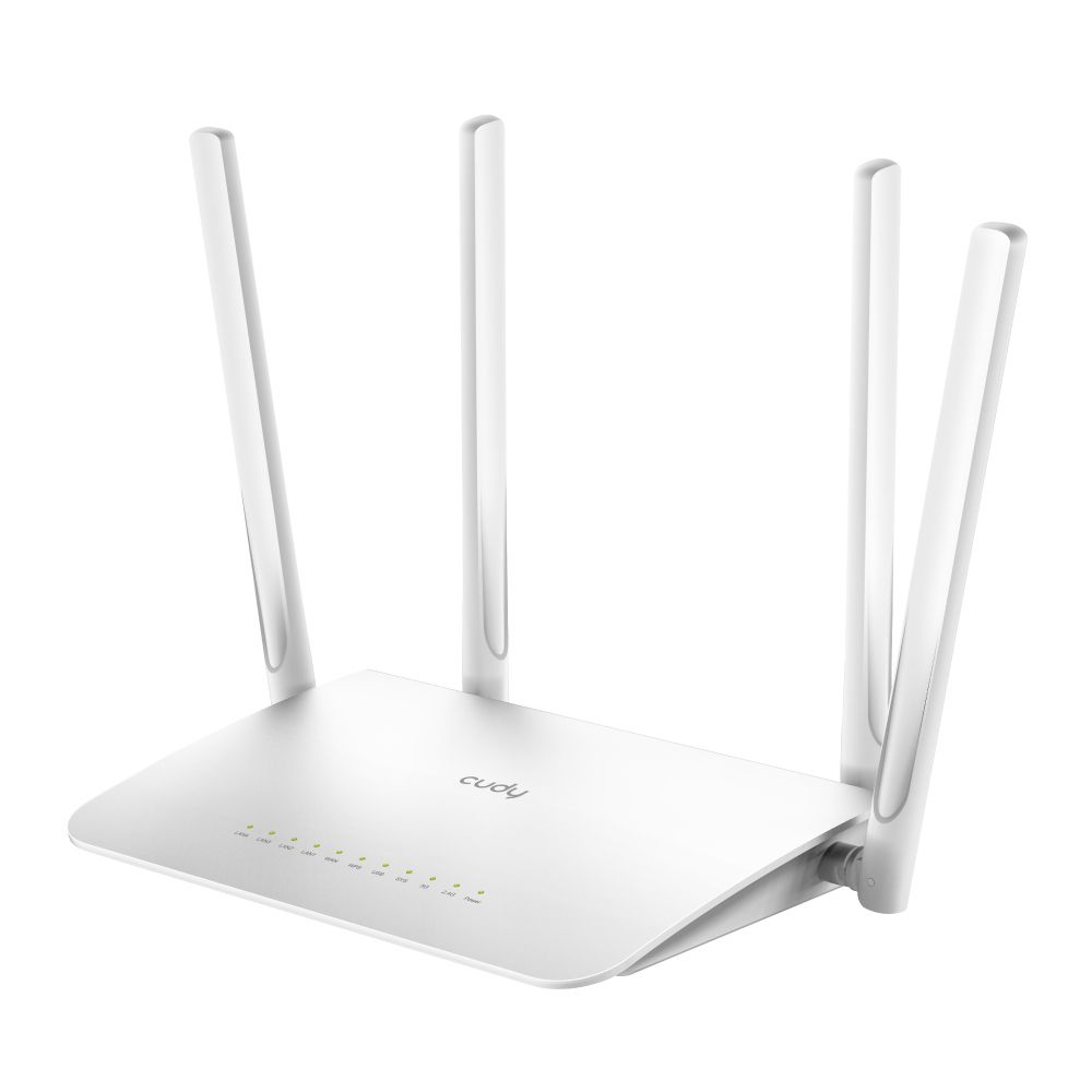 WR1300 - Router CUDY AC1200 WiFi 5 DualBand 4XRJ45 Ethernet LAN/WAN 4 Antenas Externas 5dBi Blanco (WR1300)