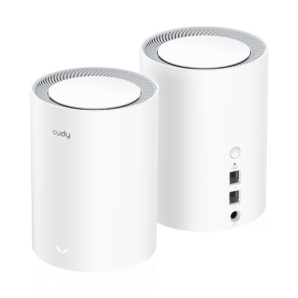 M1800 (2-PACK) - Mesh CUDY AX1800 WiFi 6 DualBand 1xRJ45 Ethernet LAN/WAN PPPoE 4 Antenas Internas 2 Unidades Blanco (M1800 2-PACK)
