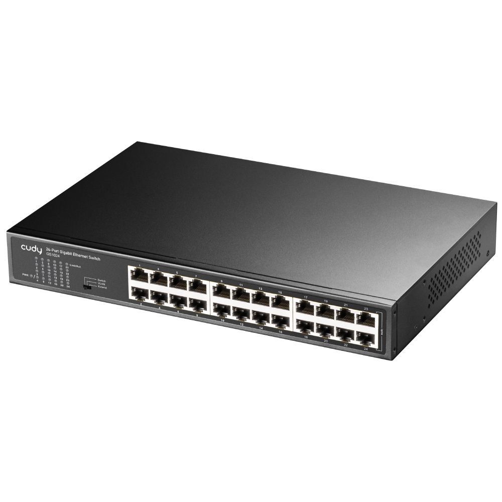 GS1024 - Switch CUDY 24xRJ45 GbE Rack Negro (GS1024)