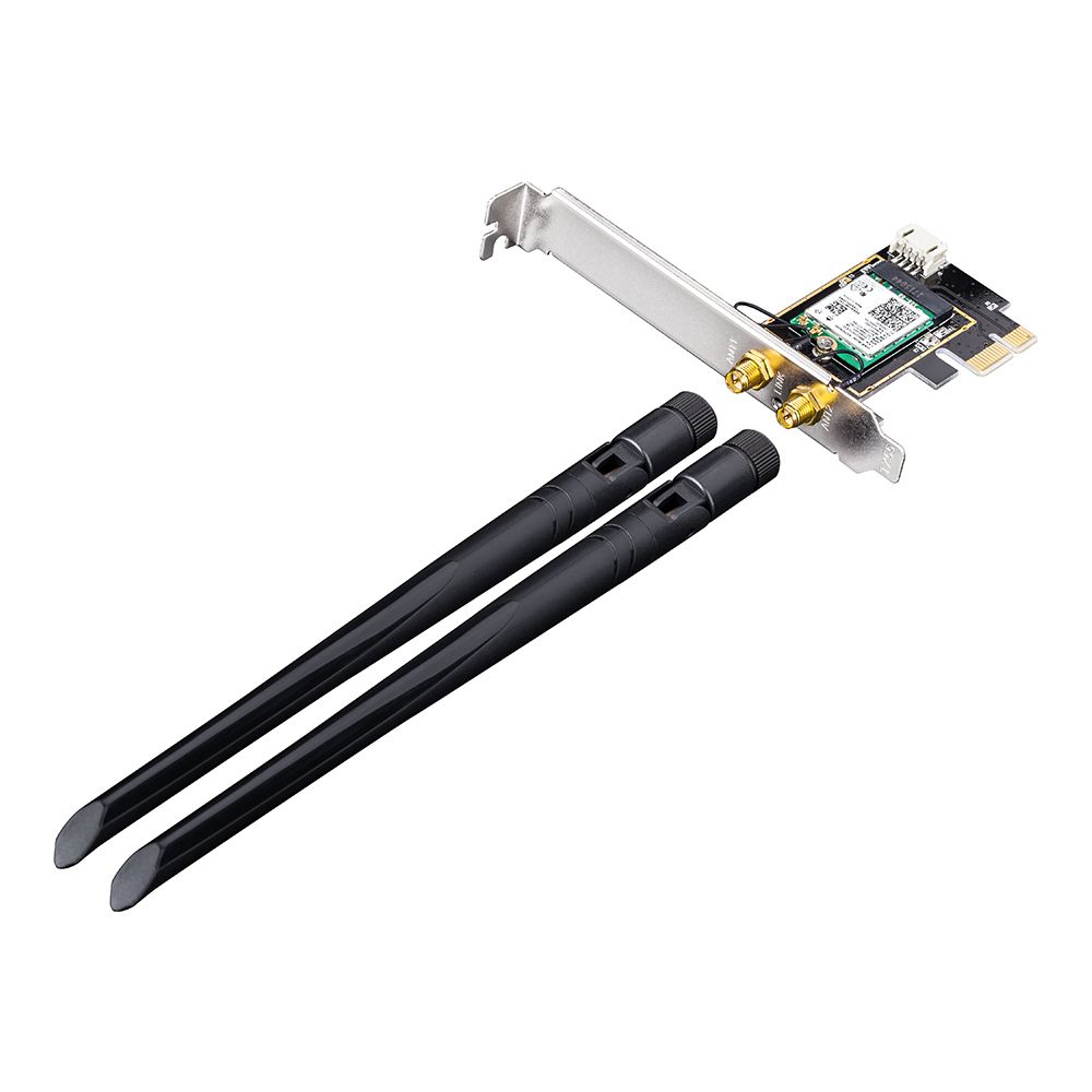 WE3000 - Adaptador CUDY AX5400 WiFi 6E TriBand Bluetooth PCIe WLAN 2 Antenas Desmontables 5dBi PC Negro (WE3000)