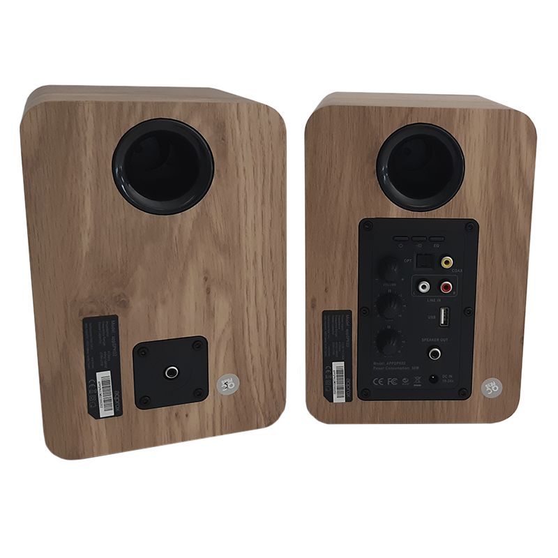 APPSPK02WD - Altavoces Approx 60W Bluetooth 5.0 USB Autoamplificados Mando a Distancia Madera Roble (APPSPK02WD)