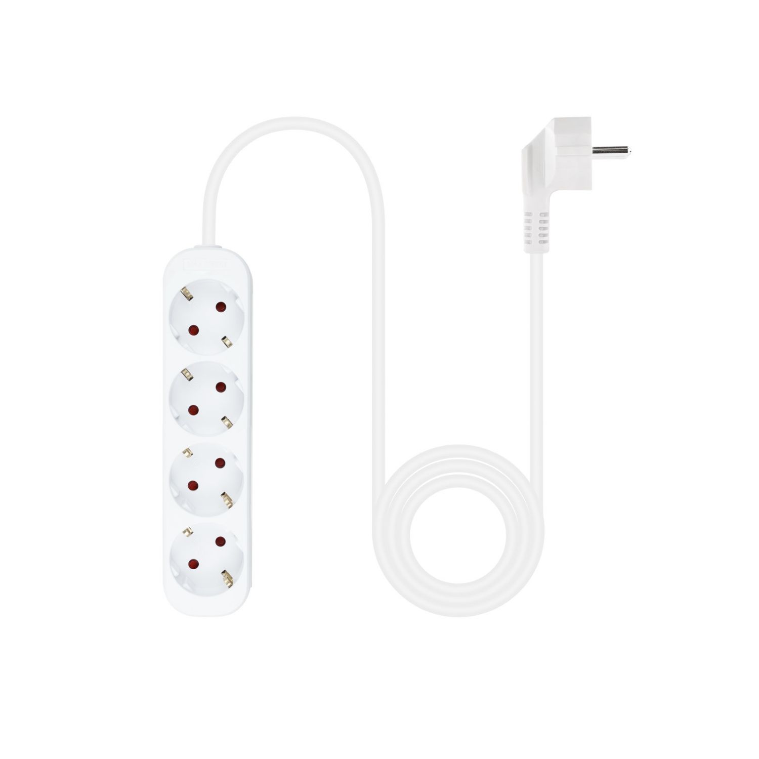 10.37.0004-NS - Regleta Nanocable 4xSchuko Cable 1.4m Blanca (10.37.0004-NS)