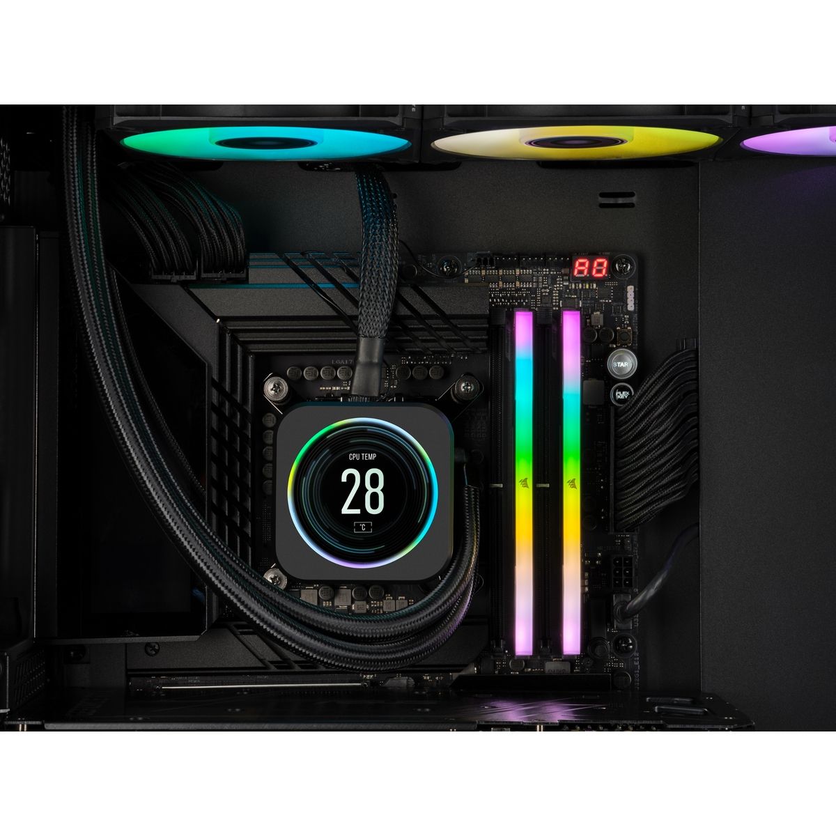 CMH32GX5M2E6000C36 - Mdulo Corsair DDR5 32Gb (2x16Gb) 6000MHz RGB 288-pin DIMM 1.4V PC/Servidor (CMH32GX5M2E6000C36)