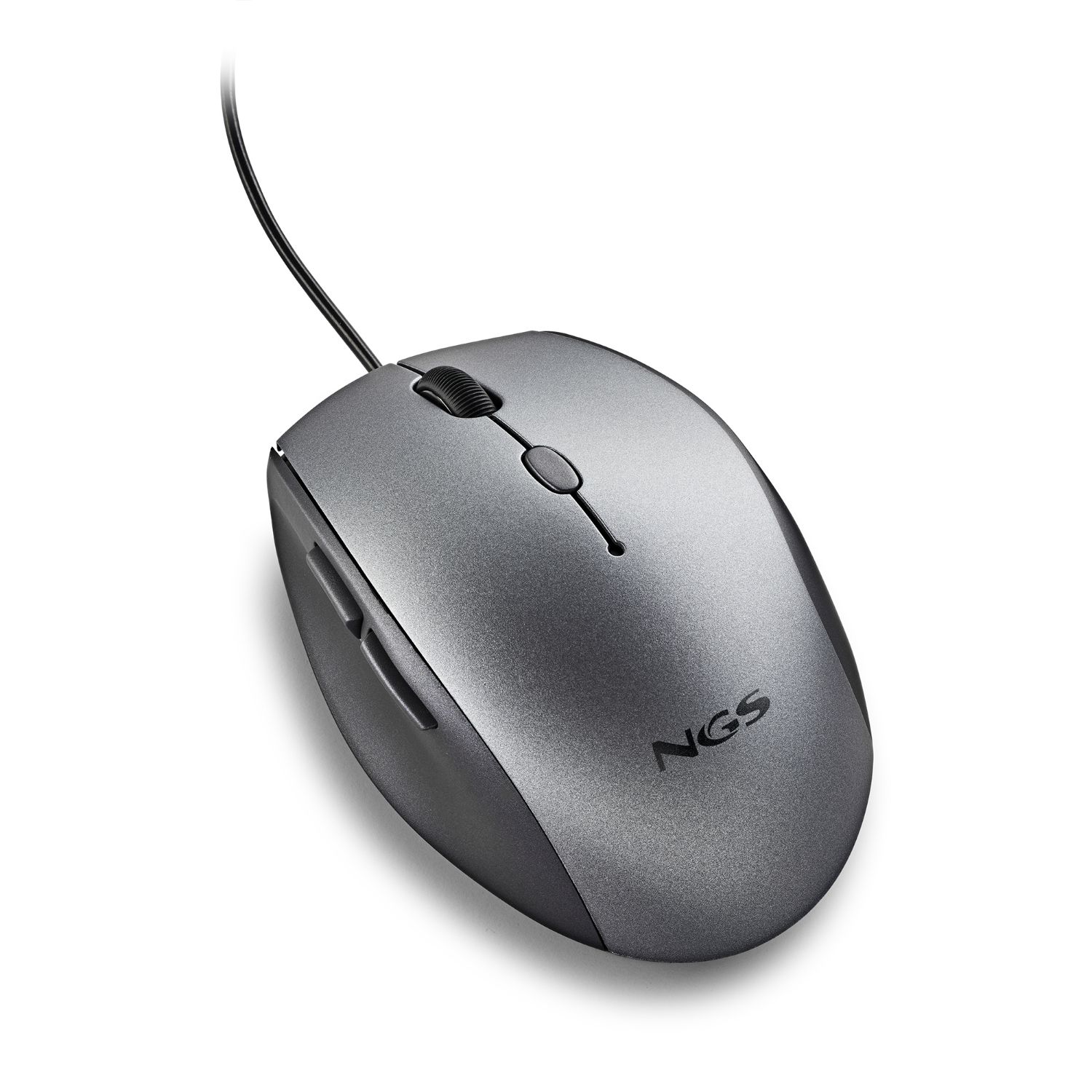 MOTHGRAY - Ratn NGS Ergonmico ptico Diestro USB-A 1600dpi 5 Botones Gris (MOTHGRAY)