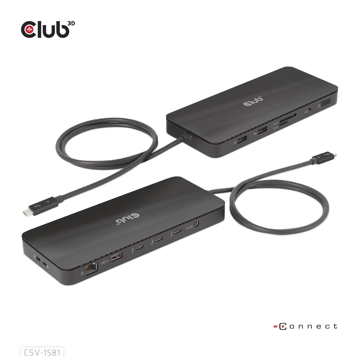 CSV-1581 - Docking Station Club 3D 11en1 Thunderbolt 4 a 1xUSB 4.0/3xUSB-A 2.0/3xUSB-A 3.1/1xSD/1xTF/1xRJ45 GbE/1x3.5mm Negro (CSV-1581)