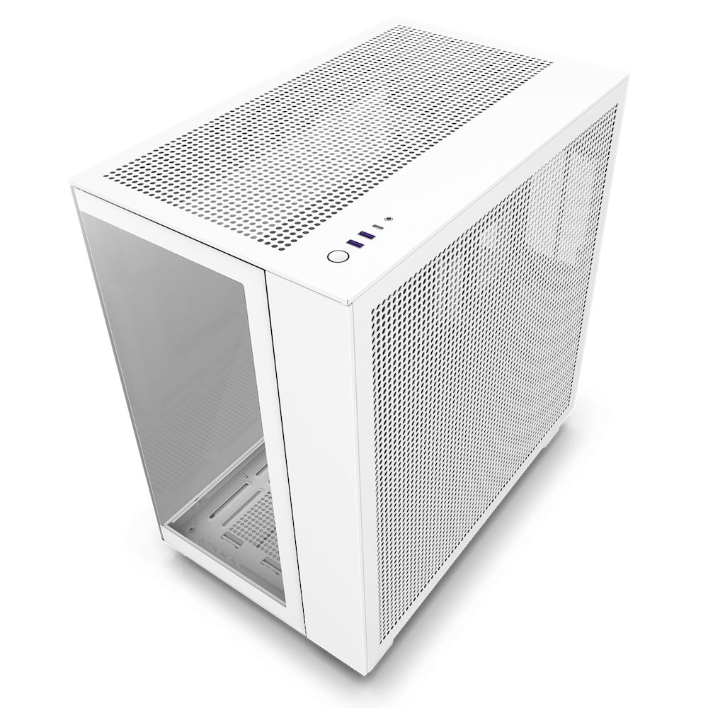 CM-H91FW-01 - Caja NZXT H9 Flow Panel Lateral de Cristal Templado RGB 2xUSB-A 3.0 1xUSB-C 3.1 ATX mATX Mini-ITX Blanca (CM-H91FW-01)