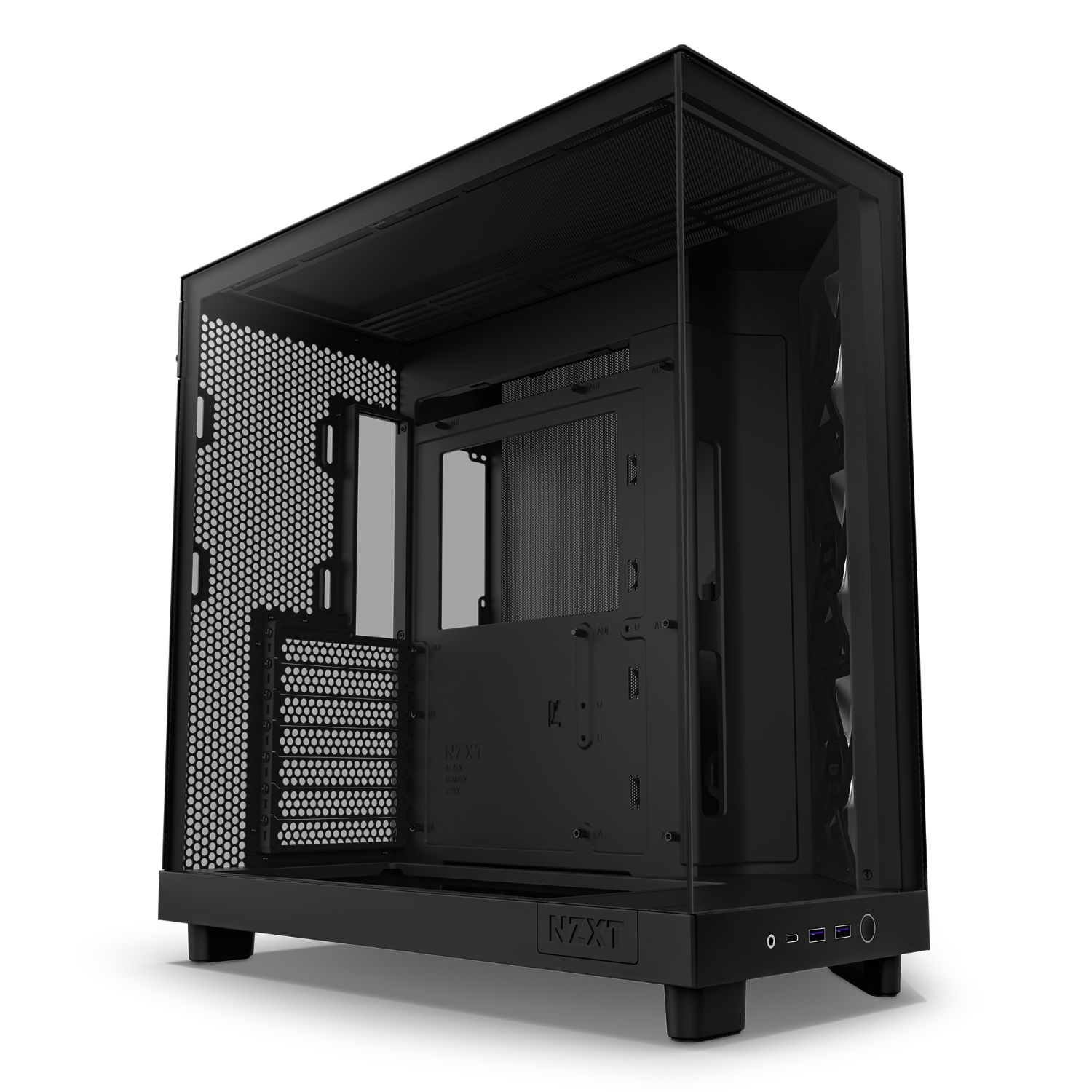 CC-H61FB-R1 - Caja NZXT H6 Flow Panel Lateral de Cristal Templado RGB 2xUSB-A 3.0 1xUSB-C 3.1 ATX mATX Mini-ITX Negra (CC-H61FB-R1)