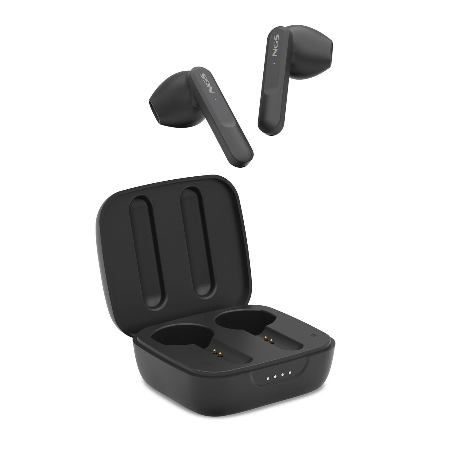 ARTICAMOVEBLACK - Auriculares NGS Intra-Aurales Binaurales Bluetooth 5.3 10m Micrófono Integrado Estuche de Carga USB-C Negros (ARTICAMOVEBLACK)