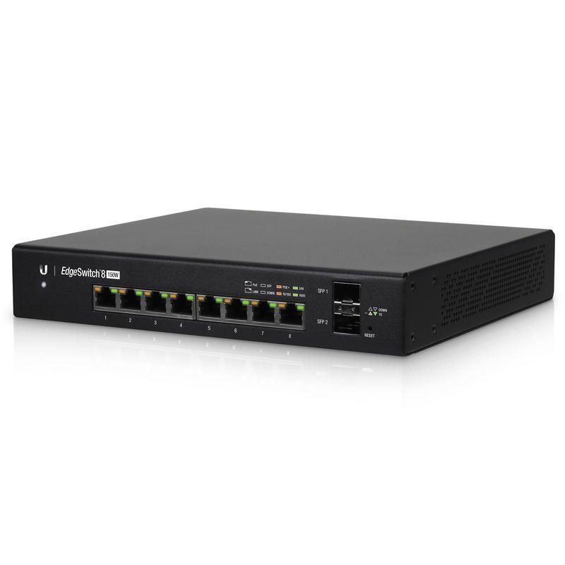 ES-8-150W - Switch Ubiquiti 8xRJ45 GbE 2xSFP Gestionado Poe 34.2W Negro (ES-8-150W)