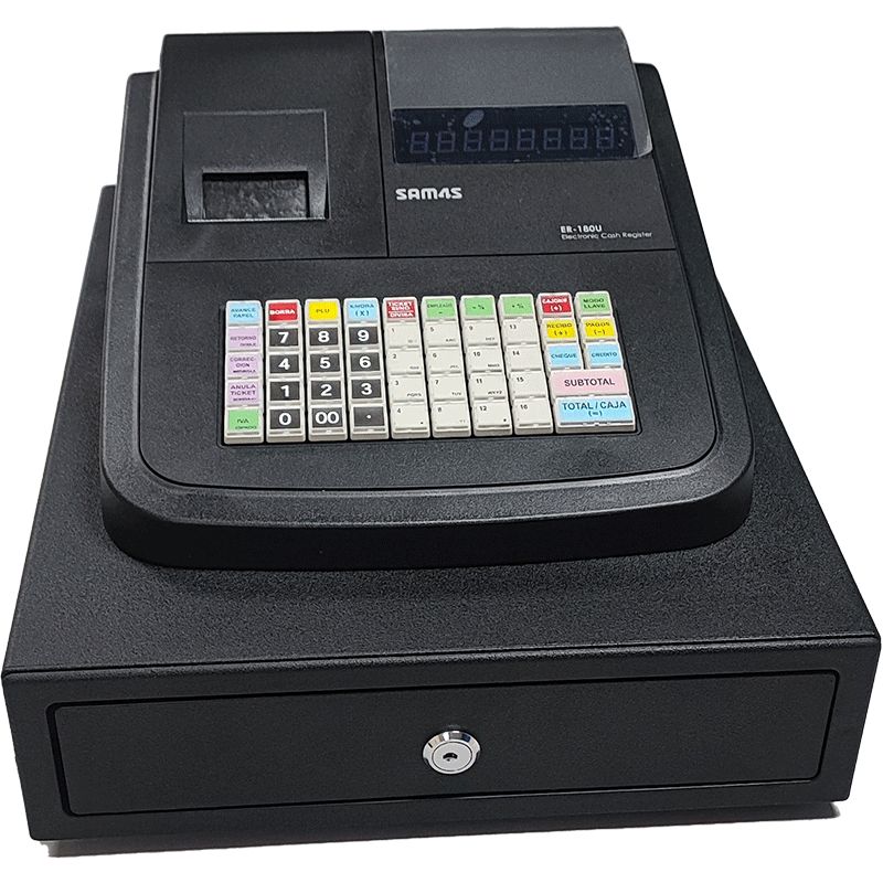 R-180U - Caja registradora SAM4S Impresora Tickets Trmica de 57mm +Cajon portamonedas, 330 x 420 x 210 mm. (R-180U)