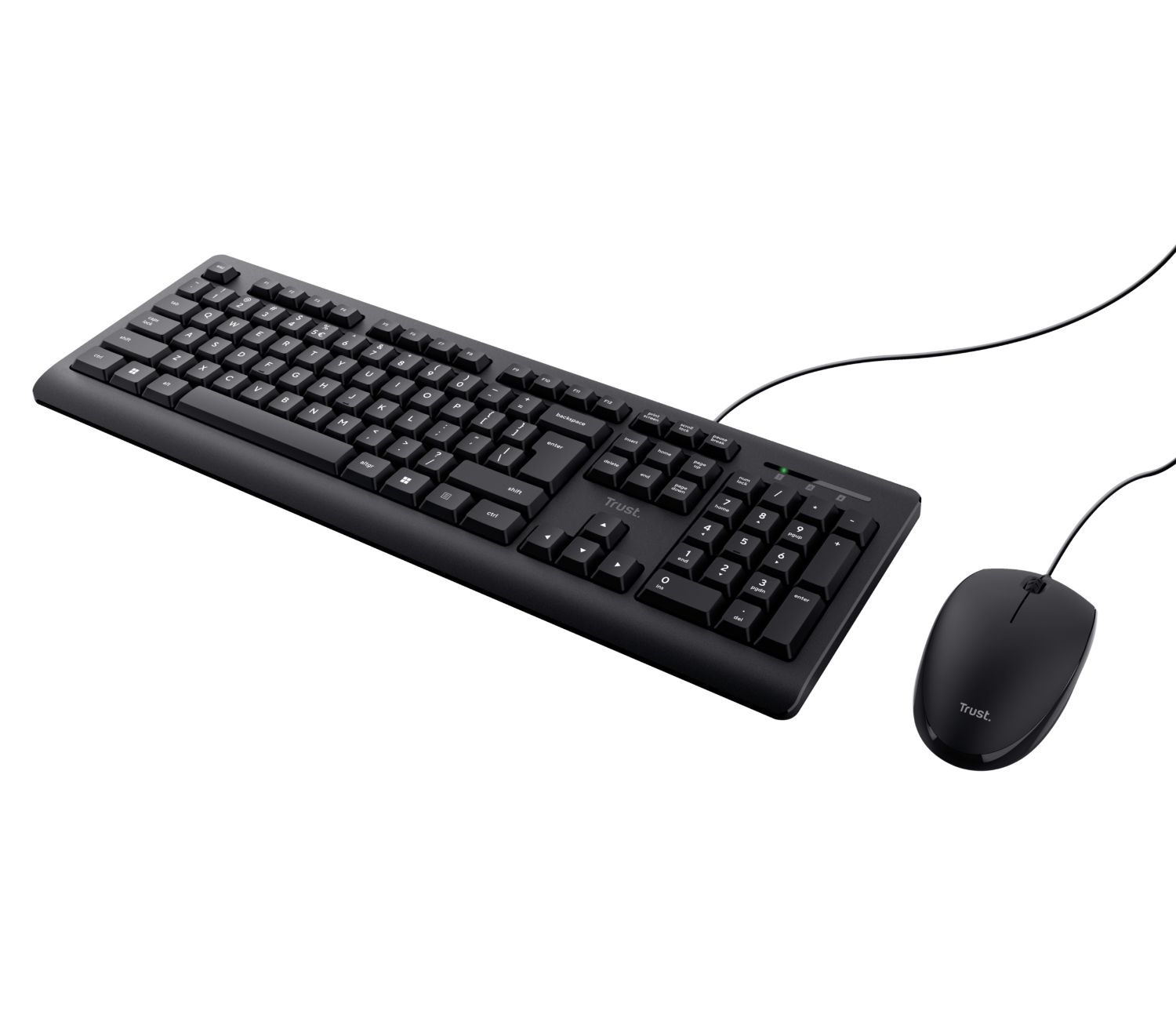 23972 - Teclado+Ratn Trust Primo QWERTY 104 Teclas USB-A Cable 1.8m Ambidextro 3 Botones Negro (23972)