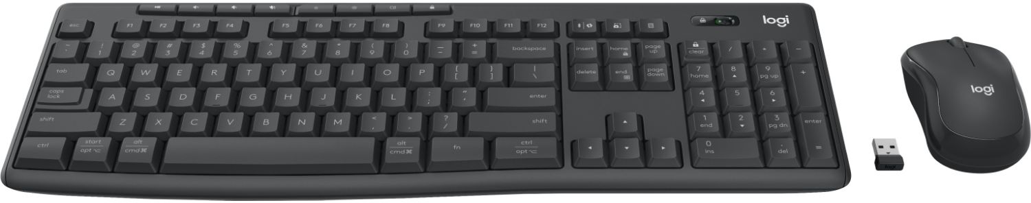 920-012071 - Teclado+Ratn LOGITECH MK370 Diestro Multimedia QWERTY 112 Teclas RF Bluetooth 10m Ambidextro 1000dpi Grafito (920-012071)