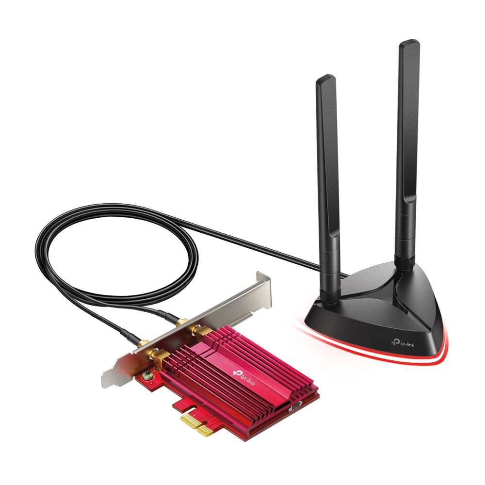 ARCHER TX3000E - Adaptador de Red TP-Link AX3000 PCIe DualBand WiFi 6 Bluetooth 5.0 Negro/Rojo (ARCHERTX3000E)