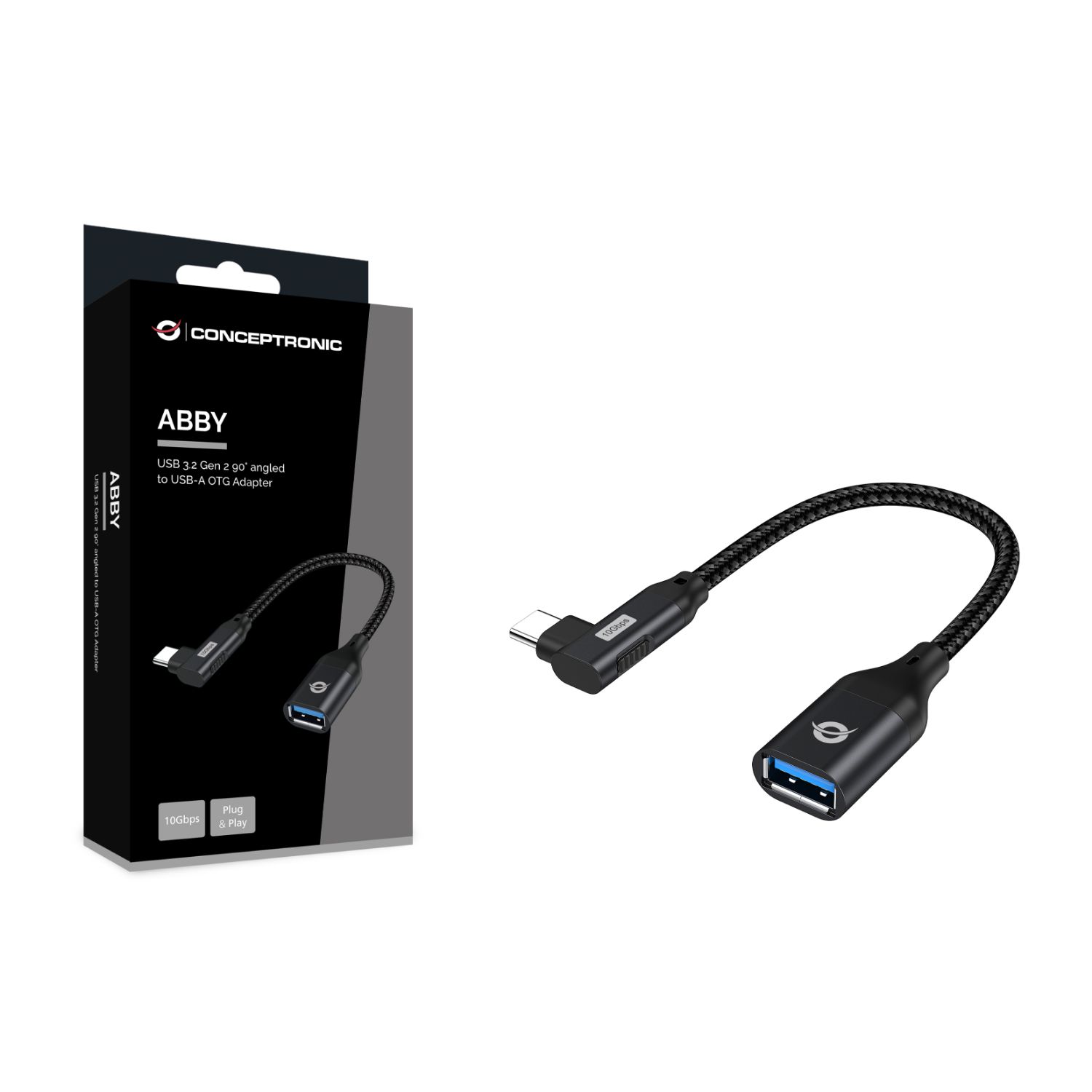 ABBY19B - Adaptador CONCEPTRONIC USB-C/M a USB-A/H Negro (ABBY19B)