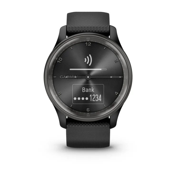 010-02665-00 - Smartwatch Garmin Vvomove Trend Hbrido 40mm LCD Tctil Fibra/Acero Inoxidable Negro WiFi Bluetooth GPS Correa Silicona Negra (010-02665-00)