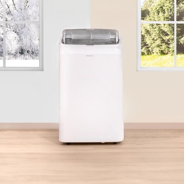 08177 - A.C. Porttil CECOTEC ForceClima 12800 Soundless Heating 12000 BTU Pantalla LED Bomba de Calor WiFi Mando a Distancia Blanco (08177)