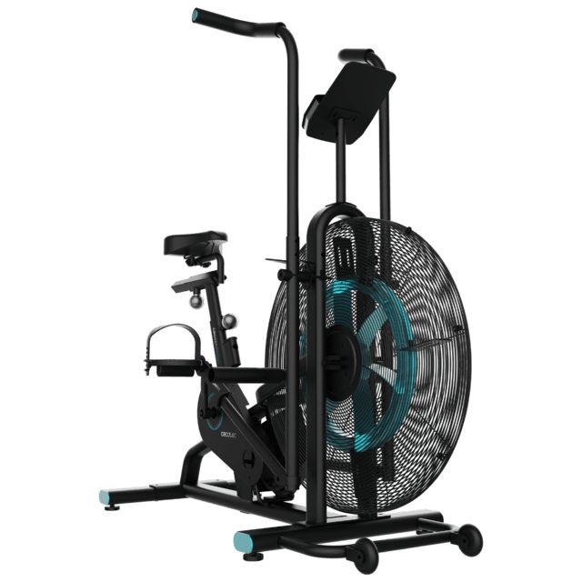 07230 - Bicicleta de resistencia al aire CECOTEC Drumfit CrossFit 3000 Eolo. Ventilador 62 cm de dimetro. Silln ajustable horizontal y verticalmente. Pantalla LCD. Soporte para dispositivos. Calapis. Manillar acolchado. Pedaleo bidireccional. (07230)