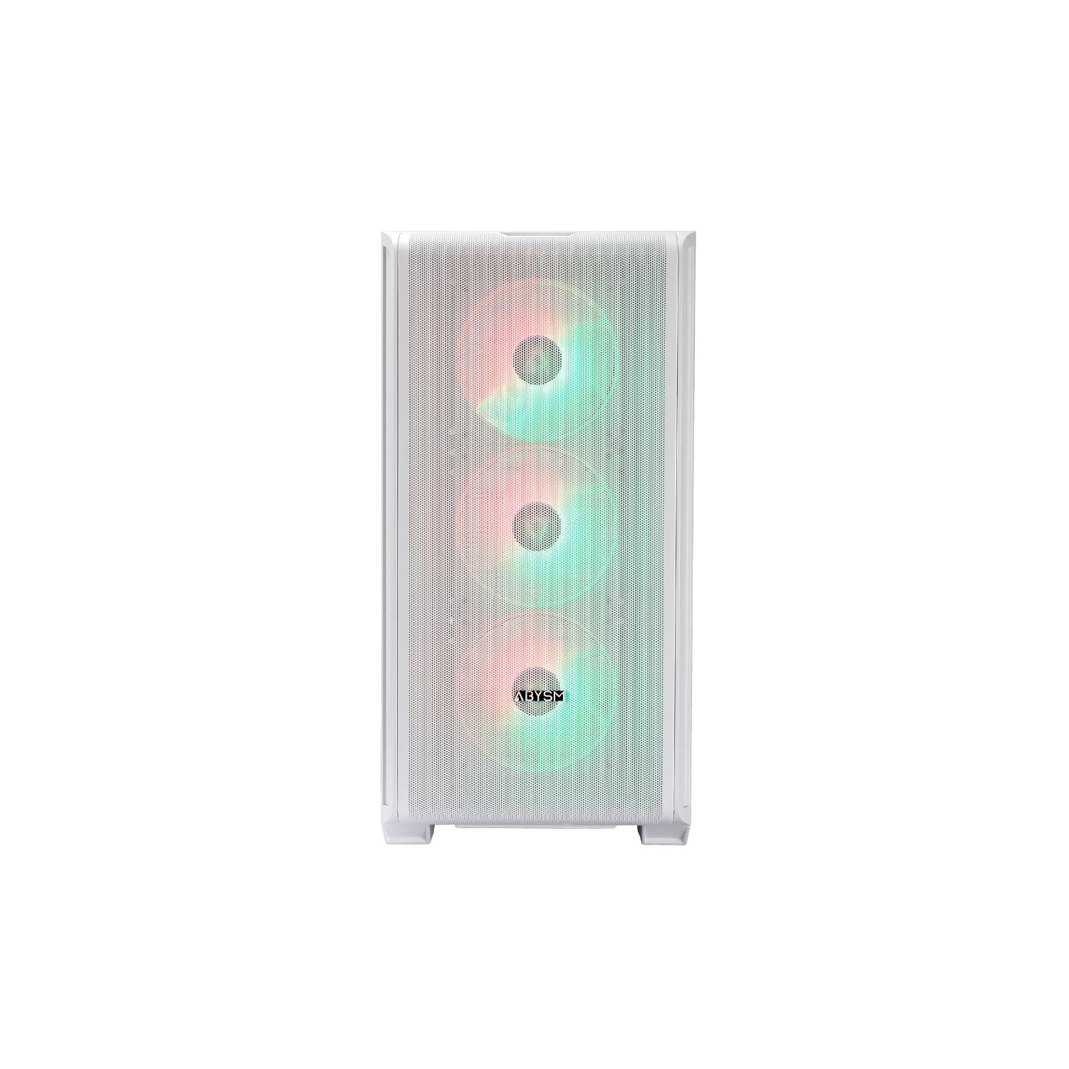 AB123013 - Caja Gaming Abysm Danube Kamp BX300 Ventana Lateral de Cristal Templado ARGB 1xUSB-A 3.0 1xUSB-C 3-1 ATX ITX mATX Blanca (AB123013)
