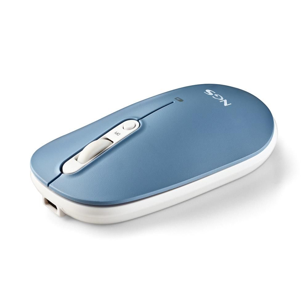 SHELL-RB - Ratn NGS Shell RF 2.4GHz/Bluetooth 5.0 Silencioso Recargable 1000/1200/1600dpi 3 Carcasas Azul/Blanco/Rosa (SHELL-RB)