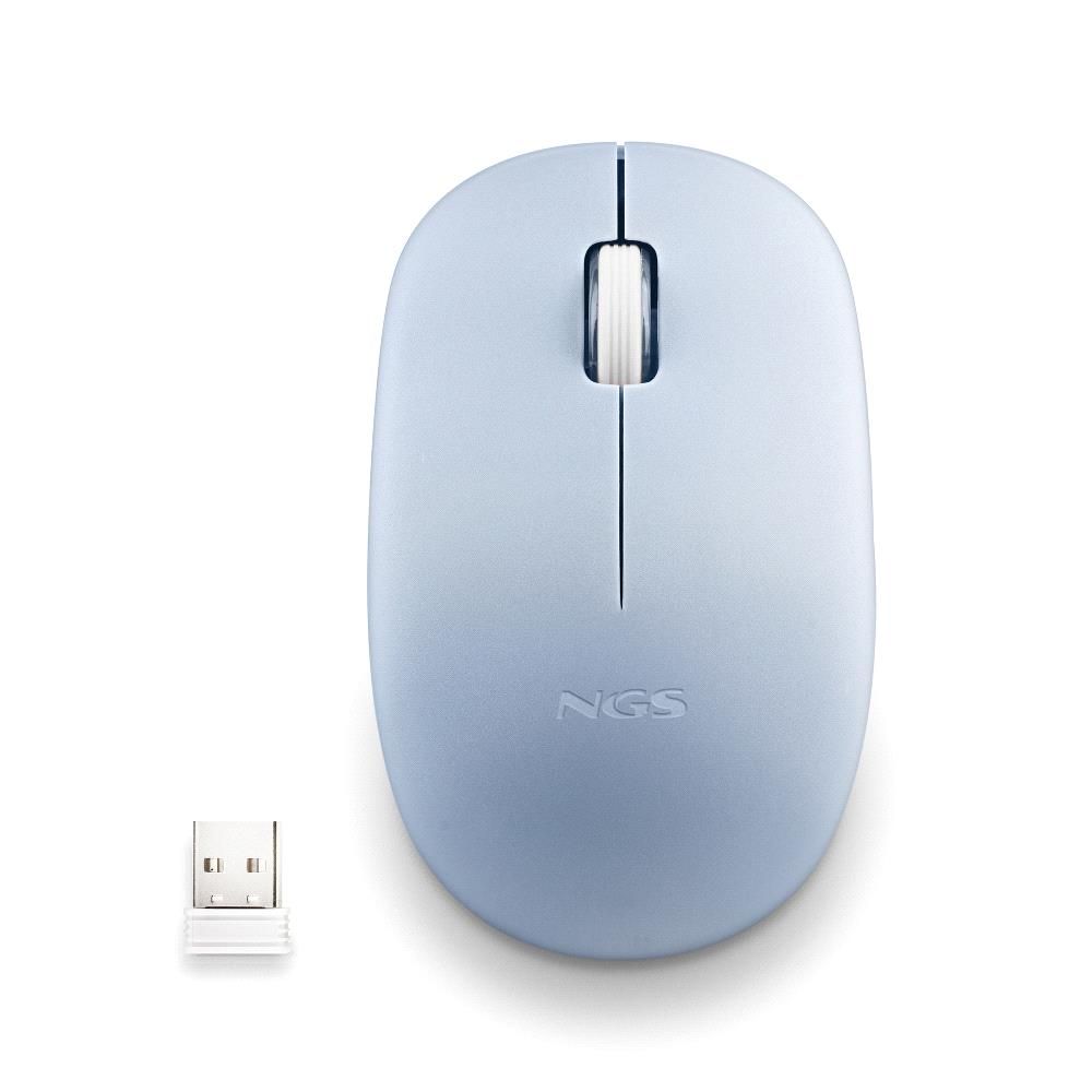 FOGPROBLUE - Ratn NGS FOG Pro Ergonmico ptico Ambidextro RF Wireless 2.4GHz 1000dpi 2 Botones Azul (FOGPROBLUE)