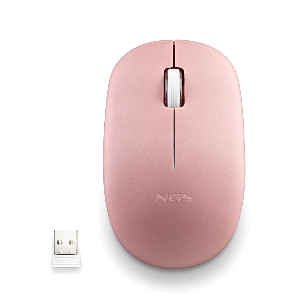 FOGPROPINK - Ratn NGS FOG Pro Ergonmico ptico Ambidextro RF Wireless 2.4GHz 1000dpi 2 Botones Rosa (FOGPROPINK)