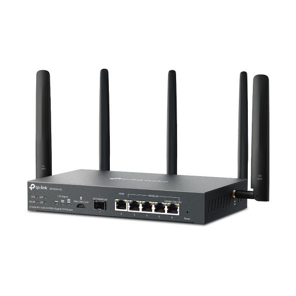 ER706W-4G - Router TP-Link AX3000 VPN Omada WiFi 6 DualBand 5xRJ45 Ethernet LAN/WAN 5 Antenas Externas 4G+, IGMP. Negro (ER706W-4G)