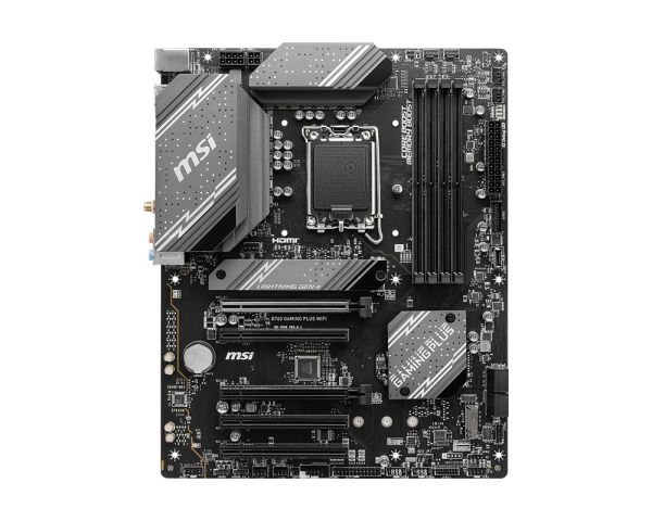911-D98-007R - MSI PRO B760 GAMING PLUS WIFI: (1700) 4DDR5 M.2 SATA3 USB 2.0 USB-A 3.0/3.1 USB-C 3.0/3.1 DP HDMI ATX WiFi 6E Bluetooth 5.3 (911-D98-007R)