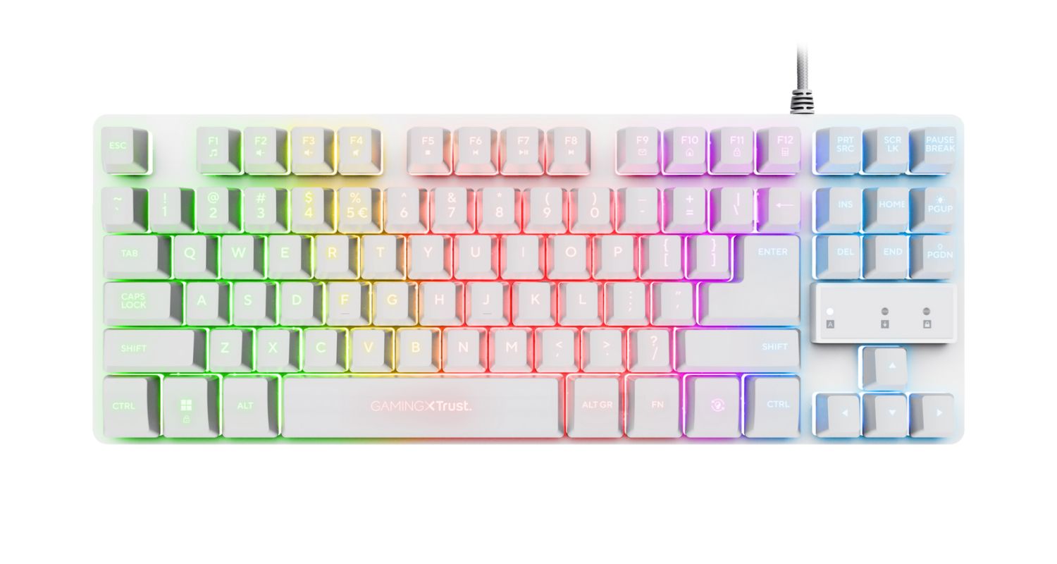 24739 - Teclado Gaming Trust GXT 833W Thado TKL Anti-Ghosting 87 Teclas USB-A 2.0 Blanco (24739)
