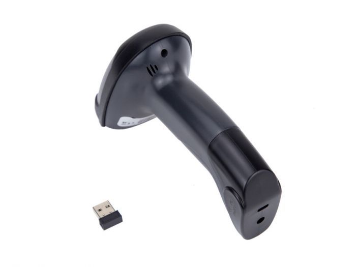 351023 - Escner EQUIP de Cdigo de Barras LED 1D Wireless RF IP54 Soporte Negro (351023)