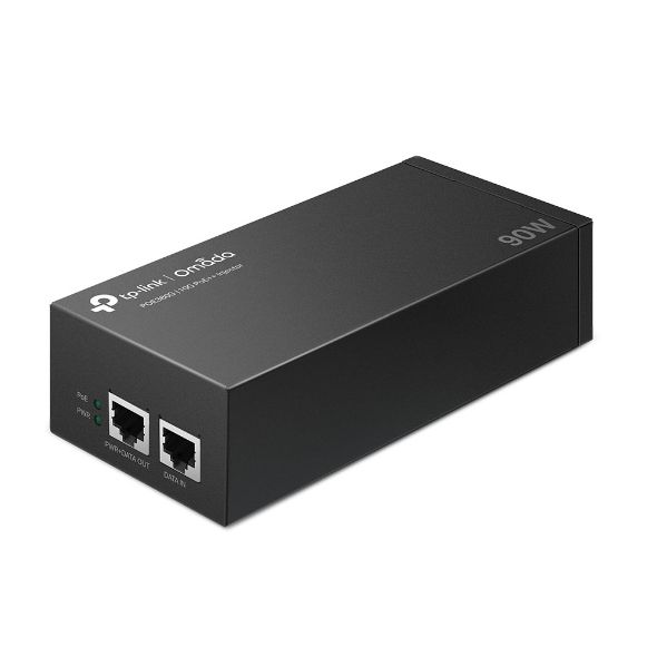 POE380S - Inyector TP-Link PoE++ Omada 2xRJ45 90W Negro (POE380S)