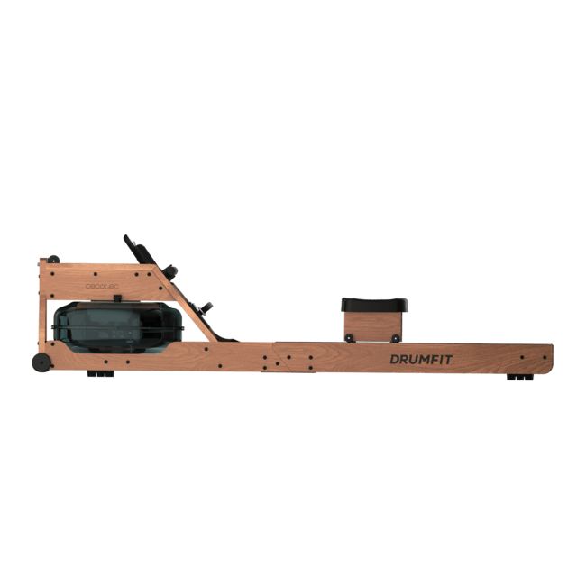 07226 - Remo de resistencia de agua CECOTEC Drumfit Rower 20000 Neptuno Wood. con acabado en madera. Tanque de 13 litros de capacidad. APP. Silln ajustable horizontalmente. Pantalla LCD. Soporte dispositivos. Doble manillar. mximo de 135kg y altura 195cm(07226)