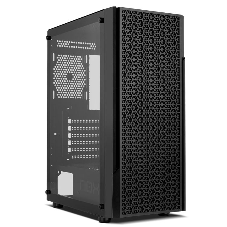 NXINFTYBETA - Caja Gaming NOX Infinity Beta Ventana Lateral de Cristal Templado Frontal Mesh 2xUSB 2.0 1xUSB-A 3.0 ATX mATX ITX Negra (NXINFTYBETA)