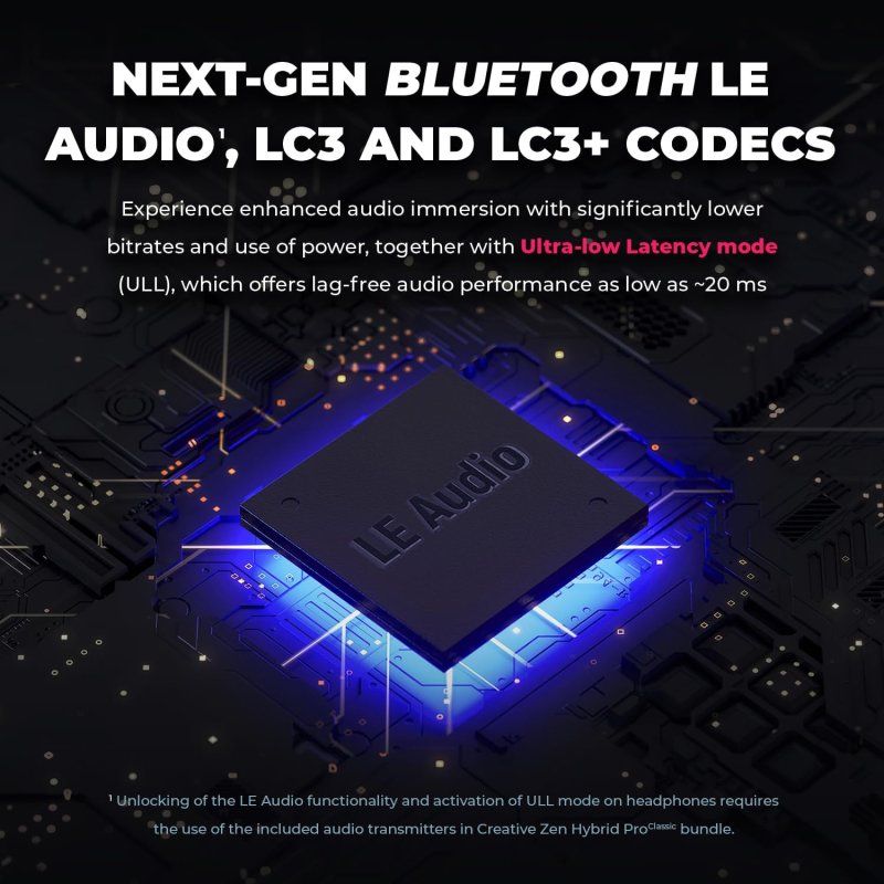51EF1040AA000 - Auriculares Creative Zen Hybrid Pro Binaurales Micrfono Integrado USB-C Bluetooth 5.3 Cable 0.8m Negros (51EF1040AA000)