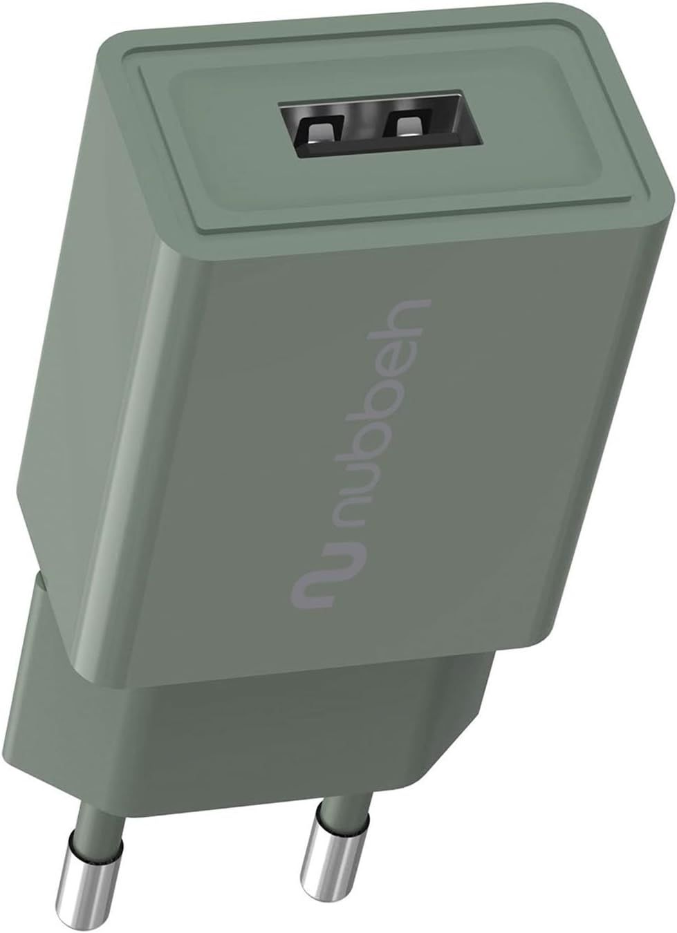 NBWALLCHUSBG10 - Cargador de Pared NUBBEH Bhoot 1xUSB-A 2A 10W Verde (NBWALLCHUSBG10)