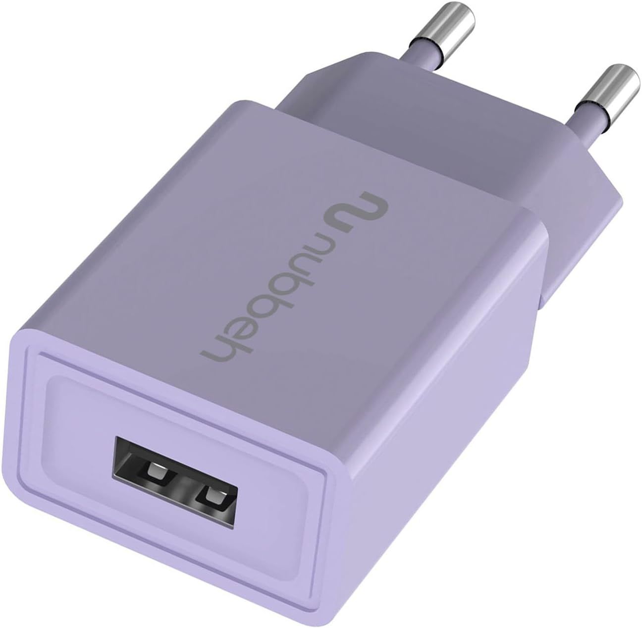 NBWALLCHUSBP10 - Cargador de Pared NUBBEH Bhoot 1xUSB-A 2A 10W Lila (NBWALLCHUSBP10)