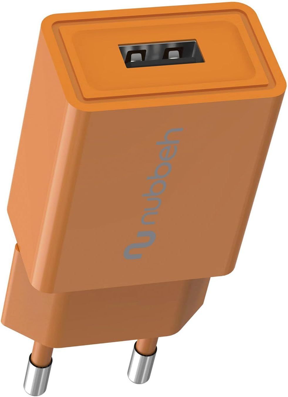 NBWALLCHUSBO10 - Cargador de Pared NUBBEH Bhoot 1xUSB-A 2A 10W Naranja (NBWALLCHUSBO10)