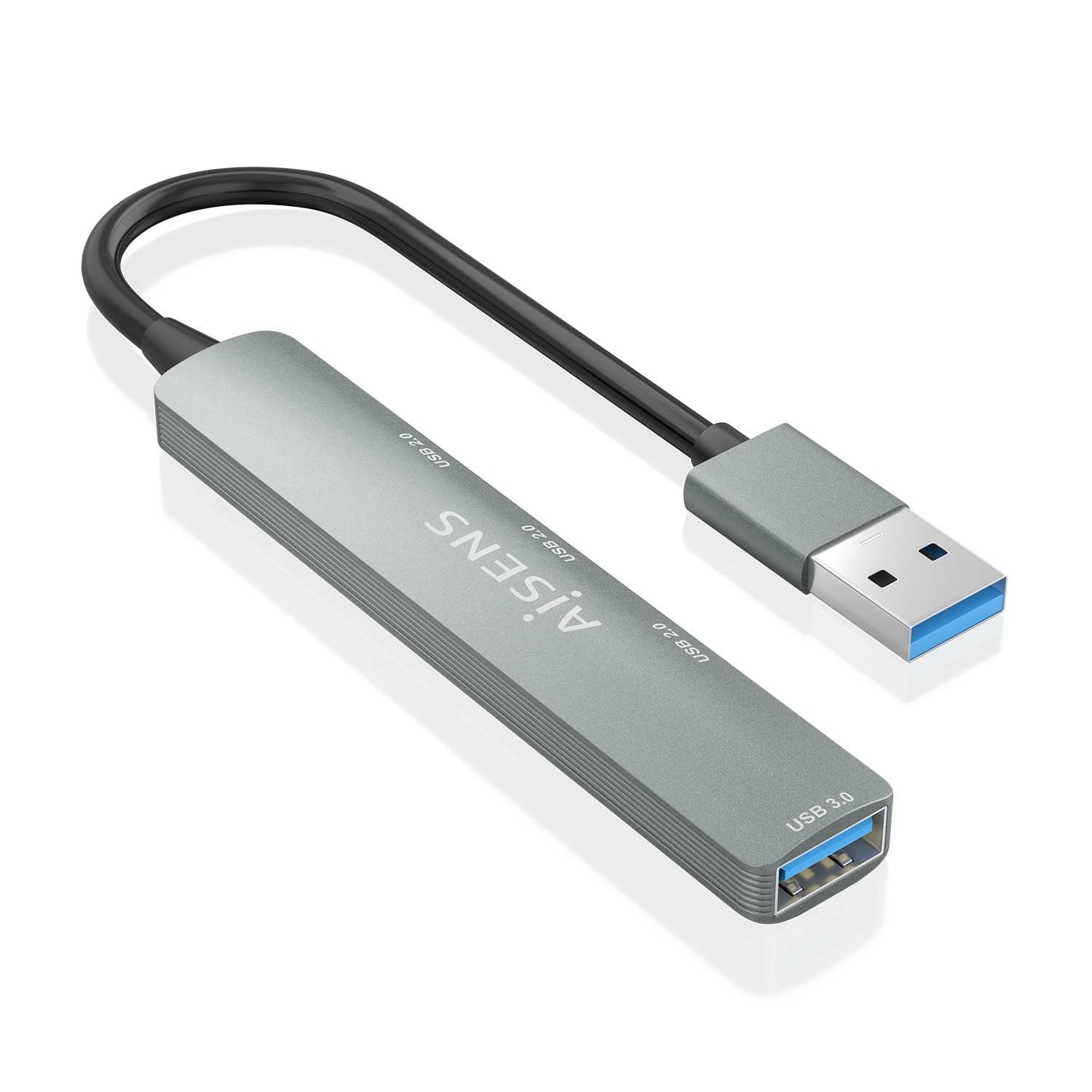 A106-0859 - Hub AISENS USB-A 3.0/M a 3xUSB 2.0 H/1xUSB-A 3.0 H 10cm Gris (A106-0859)
