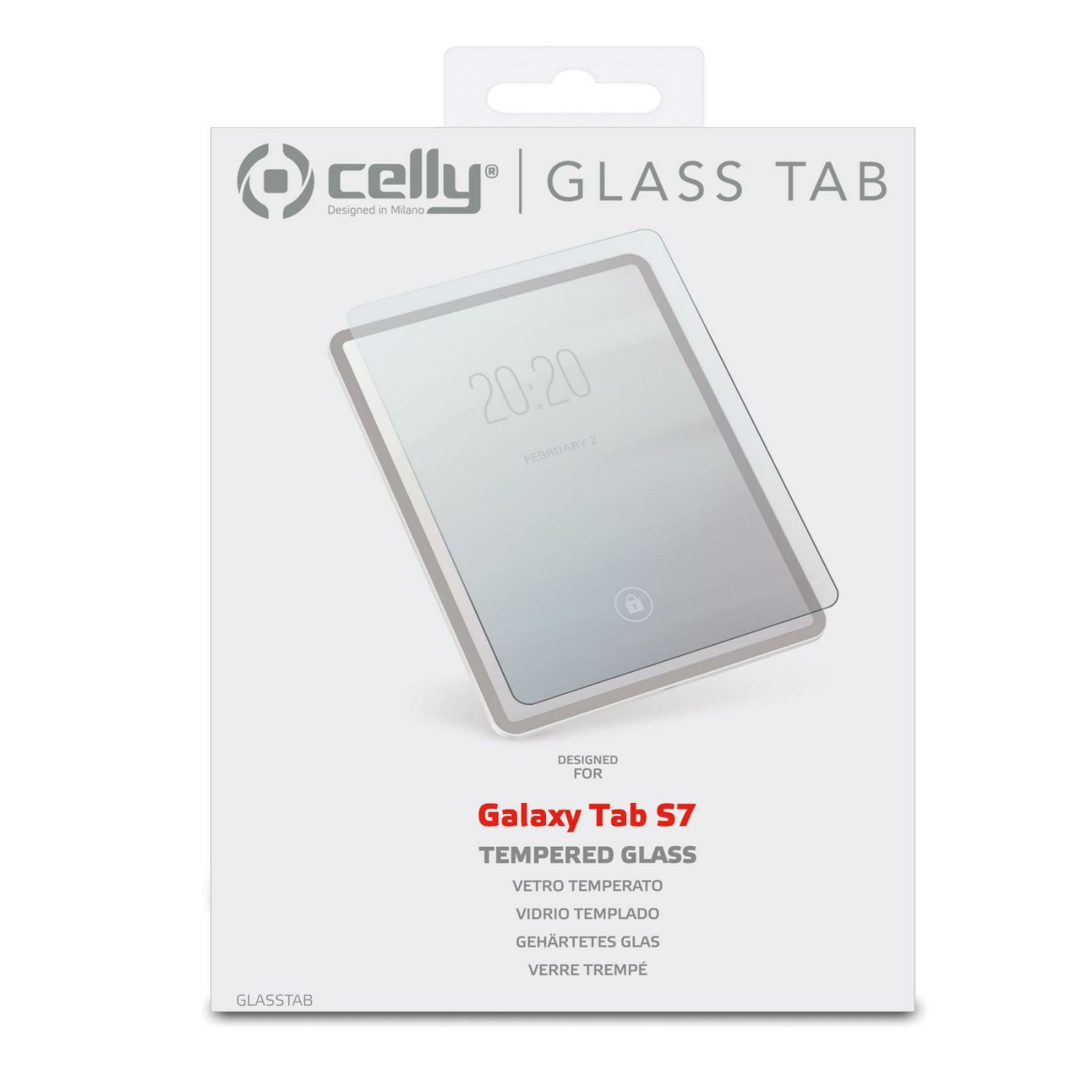 GLASSTAB04 - Protector de Pantalla CELLY para Samsung TAB S7/S7 FE/S8 (GLASSTAB04)