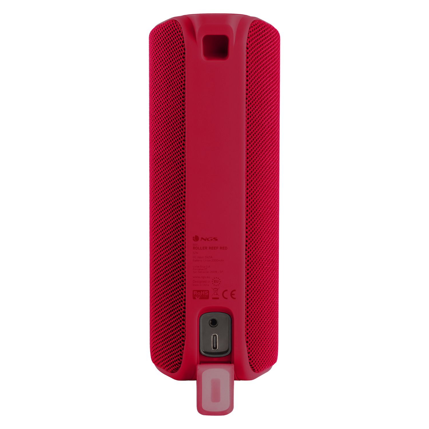 ROLLERREEFRED - Altavoz NGS Wireless 20w Rojo, Waterpoof IP67, compatible con tecnologia T/TWS/ AUX IN. 20horas de bateria (ROLLERREEFRED)