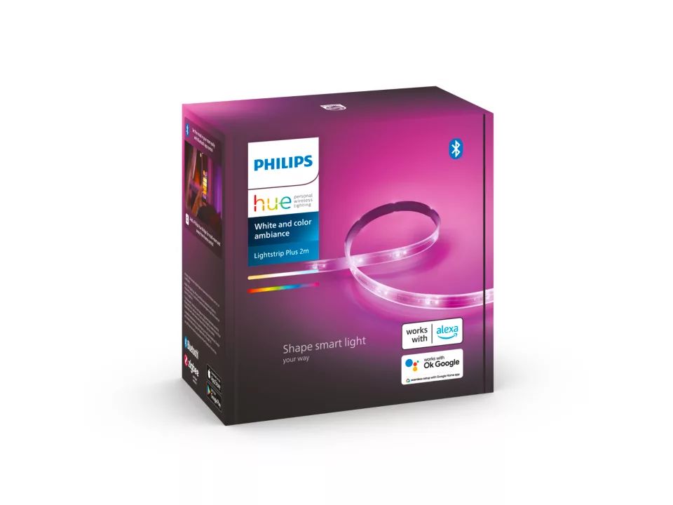 929002269101 - Tira Inteligente Philips Hue Ambiance Plus V4 LED RGB Blanco/Color 20W Bluetooth/Zigbee 2m (929002269101)
