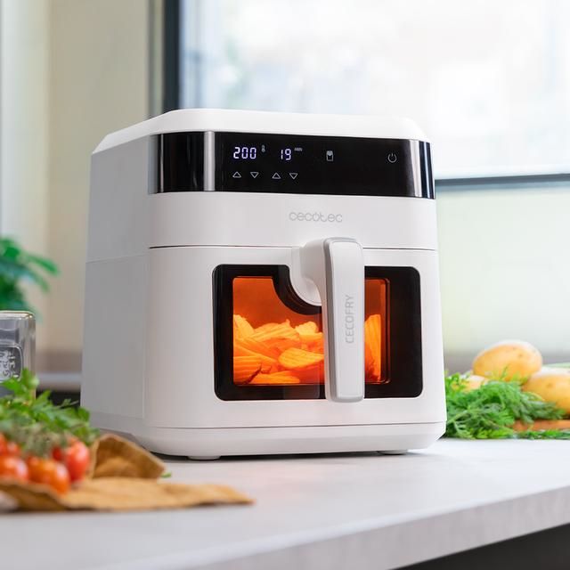 04998 - Freidora de Aire CECOTEC Cecofry Experience Window 6 Litros 9 Programas Termostato 80-200C Negro/Blanco (04998)