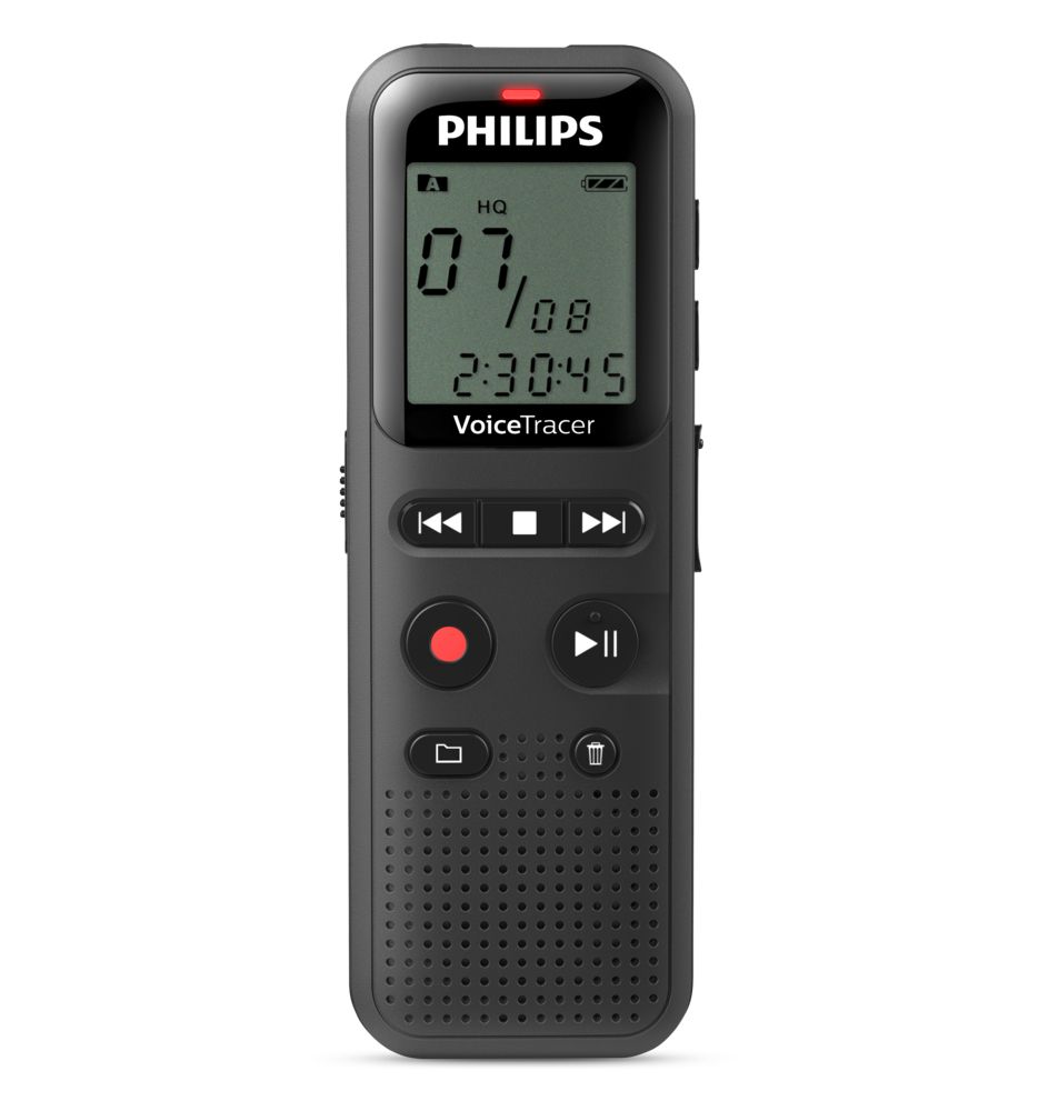 DVT1160 - Grabadora de Voz Philips VoiceTracer 8kHz USB 2.0 Negro (DVT1160)