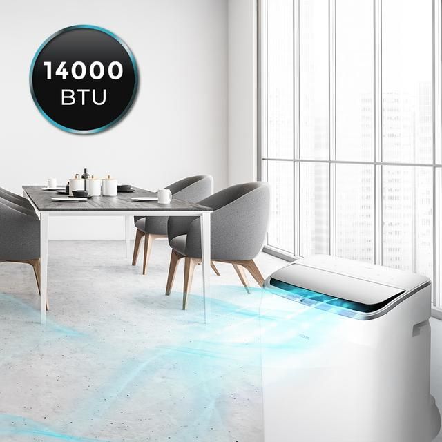 08179 - A.C. Porttil CECOTEC ForceClima Soundless Heating 14000 BTU Pantalla LED Bomba de Calor WiFi Mando a Distancia Blanco (08179)