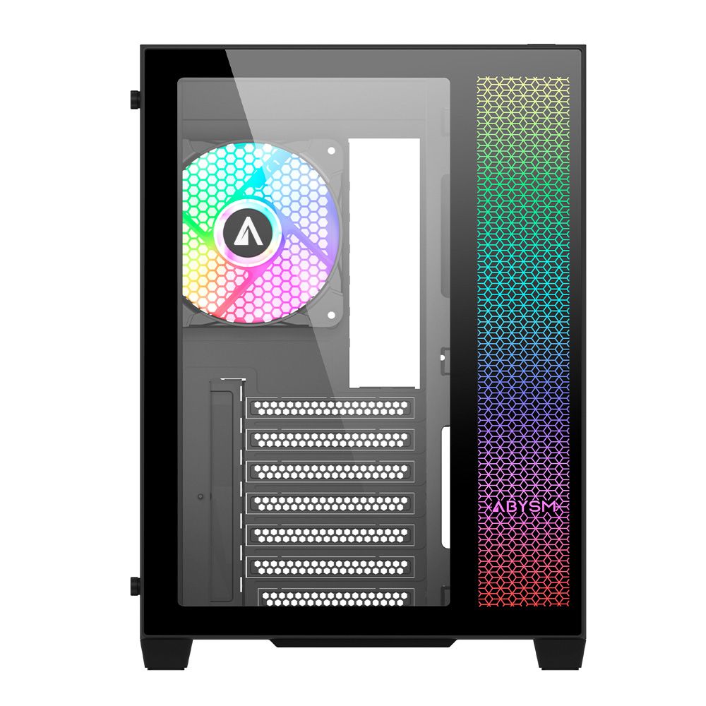 AB128511 - Caja Gaming Abysm Danube Sava 285 Ventana Lateral de Cristal Templado ARGB 2xUSB-A 3.0 2xUSB-C 3.1 ATX mATX Mini-ITX Negra (AB128511)