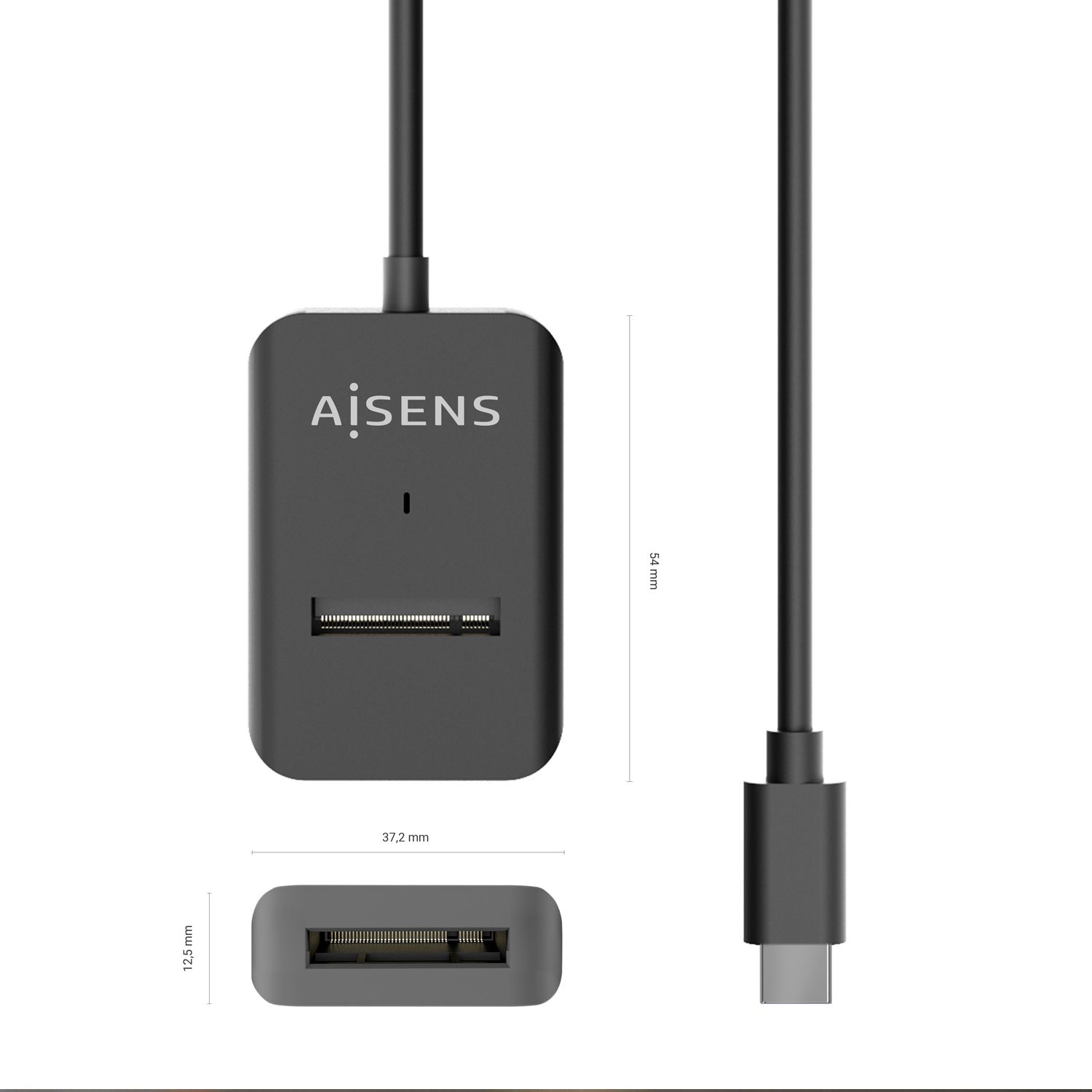 ASUC-M2D011-BK - Docking AISENS USB-C SSD M.2 SATA/NVMe Negro (ASUC-M2D011-BK)