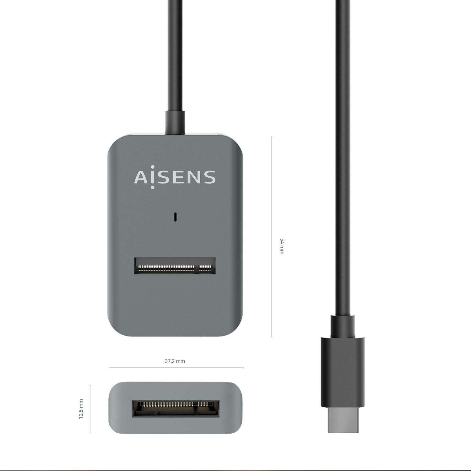 ASUC-M2D012-GR - Docking AISENS USB-C SSD M.2 SATA/NVMe Gris (ASUC-M2D012-GR)