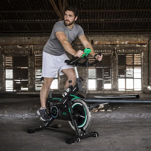 07013 - Bicicleta Spinning Estatica CECOTEC Extreme 25. Sistema Silence Fit Pulsmetro Volante de Inercia de 25Kg LCD con Panel de Control Manillar de Triatln Silln Deportivo Confort Mx. 120kg (07013)